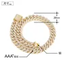 Catene Bling da uomo Larghezza 20 mm 18-24 pollici Oro Argento Colori Bling 3 file CZ Miami Catena cubana Collana Bracciale Gioielli di moda Bel regalo per uomo Donna