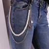 Cintos punk simples versátil cintura cadeia unissex hip hop borboleta jeans jeans acessórios de roupas de aço inoxidável