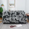 Housses de chaise Élastique Stretch Décoration Housse de coussin 3 places L Forme Canapé Pour Salon Plaid Noir Coin