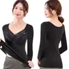 Camisoles & Tanks Seamless Sexy Lace Vest Thermal Underwear With Bra Woman Heat Warm Sling Top Thermo Lingerie Winter Clothing