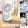 Other Home Garden Two In One Humidifier Fan Usb Rechargeable Desktop Air Cooler Personal Adjustable Cooling With Night Light Water Dhaui