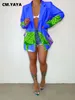 Женские костюмы Blazers CM Yaya Elegant Women Leopard 3D Print Dlinded One Button Blazer Fashion Street Ins Chic Office Lady 230105