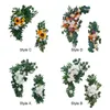 Decorative Flowers Artificial Wedding Arch Ornament Arbor Home Wall Decor Floral Swag