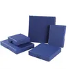 1.5cm Thin Blue Jewelry Gift Boxes for Necklaces Earring Ring Bulk Gift Box Sponge Filled for Christmas Gift Case