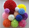 Decorative Flowers 20" 50 CM Large Artificial Silk Rose Flower Ball Kissing Balls Craft Ornament For Christmas Wedding Party Decoration