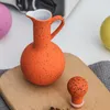 Bottiglie di stoccaggio 500ml Creativo Pancia tonda Collo lungo Cucina Ampolla in ceramica Salsa di soia e aceto Serbatoio di olio d'oliva Strumento di condimento liquido