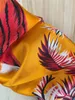 Scarves 2023 Arrival Winter Spring Classic Orange Tiger Real Silk Scarf Twill Hand Made Roll 90 Cm Shawl Wrap For Women Lady