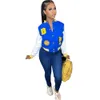 Femmes vestes Designer 2023 nouveau automne et hiver lettre impression manteau décontracté col montant Baseball costume tendance S-XXL 5 couleurs