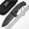Sonderangebot ER Survival Taktisches Klappmesser N690 Drop Point Black Blade 6061-T6 Griffmesser mit Nylontasche