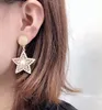 Exquis perle étoile goutte balancent boucle d'oreille marque oreille goujon femmes fête mariage luxueux bijoux boucles d'oreilles gouttes aretes