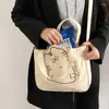 Bolsas de noche Hylhexyr Mujeres Pequeño Tigre Impresión Bolso Bolso de tela de algodón Tote de gran capacidad Bolsa de hombro Mensajero femenino para damas