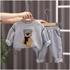 Kleidung Sets Baby Jungen Bär Druck Herbst Kinder Mädchen Anzug Sweatshirts Casual Kinder Kleidung Set Trainingsanzüge Drop Lieferung Mutterschaft DHLQ3