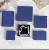 1.5cm Thin Blue Jewelry Gift Boxes for Necklaces Earring Ring Bulk Gift Box Sponge Filled for Christmas Gift Case