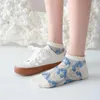 Women Socks Fashion Cute Frilly Ruffle Ankle Summer Cotton Breathable Low Cut Floral Harajuku Kawaii Girl Short