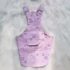 Abbigliamento per cani con motivo a lettere classiche Abiti per animali domestici di design Denim Puppy Pet Vest Princess Dress Gonna per cani di piccola taglia Gatti Rosa