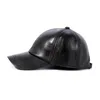 Visors Casual Fashion Sheepskin Baseball Cap Adjustable Leather Hat Substitute For Men And Women