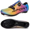 Cycling Footwear Unisexe Colorful Boa Buckles Spd Sole Chaussures Self Lock Road Bike Riding Bicycle Training Sneakers 37-47