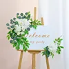 Decorative Flowers Wedding Simulation Flower Garland Fake Plant For Reception Backdrop Sweetheart Table Decoration