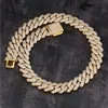 Catene Bling da uomo Larghezza 20 mm 18-24 pollici Oro Argento Colori Bling 3 file CZ Miami Catena cubana Collana Bracciale Gioielli di moda Bel regalo per uomo Donna