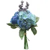 Decorative Flowers Artificial Flower Silk Rose Bridal Wedding Bouquets Blue Bride Bridesmaid For Decoration