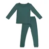 Pyjamas bamboe vezel peuter pyjama set ademende jongen babyjongen meisje kleding lange mouw kleding slaapkleding voor kinderen meisjes 230106