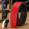 Belts Luxury 7 Colors Men'S Leather Belt Male Casual Fashion Solid Color Needle Suture Durable Thick 105 110 115 120 125CM 5 Size