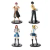 Action Figurines 4pcs / lot 15cm Fairy Tail Erza Scarlett Gris Fullbuster Lucy Heartfilia Natsu Dragnir PVC Action Figure Collection Modèle Jouet Poupée T230105