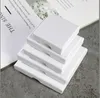 1.5cm Thin white Cardboard Jewelry Boxes Package Case for Christmas Valentine's Day Ring Necklace Earring Gift