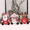 Decorações de Natal Caixa de presentes de tricotar sacos de tratamento de doces Fechamento com zíper para suprimentos de festas de festas reutilizáveis