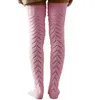 Chaussettes sexy pour femmes, bas tricotés ajourés, collants extensibles au-dessus du genou, confortables et solides, chaussettes Lolita coréennes Kawaii, automne hiver