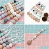 PACIFIER HOLDER CLIPS# DIY Baby Clip Chain Holder Wood Pärled Soother Nipple Teether Dummy Strap Good Quality A8712 342 Y2 Drop Del Dhirl