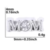 Charms 20 stc/lot sier strass mom zwevende medelobed charme geschikt voor glazen magnetische geheugen levende hangerse sieraden maken druppel levering dhbrp