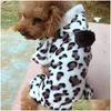 Hondenkleding Winterdierenkleding mode puppy warme koraal fleece rendier sneeuwvlok jas jas coodies sxxl dbc drop levering home ga dhgp4