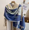 Classic South Korea Dongdaemun Cashmere Scarf Womens Letter Pattern Warm Keeping Long Scarfs