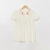 Vestidos de menina Bebezoo Cotton Baby Summer Girls Roupes Puff Sleeve A-Line Dress para 3-8 anos de roupa para crianças roupas