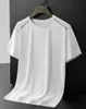 Men's T Shirts Ice Silk T-shirt Short-sleeved Summer Thin Loose Plus Fat Size Half-sleeved Wild Breathable Round Neck Mesh