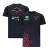 F1 Team T-Shirt Formula 1 سائق القمصان القصيرة القصيرة للأكمام الصيفية جولة جولة قميص رقبة غير رسمية بالإضافة إلى حجم شعار السيارة جيرسي