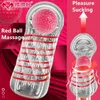 Beauty Items Spiral Male Masturbators for Men Erotic Vagina Adult Rotating Vacuum Masturbation Cup Red Ball Sucking Deep Throat sexy Toys