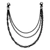 Belts Metal Pant Chain Multilayer Vintage Creative Trousers Belt Black Loop Punk Key Jewelry Accessories