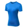 Jerseys Ladies Breathable T-shirt S-shirt curta Manga curta Treinamento de fitness Tops Tops de verão Casual camiseta