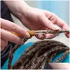 Outils d'artisanat 6pcs 0,75 mm / 0,5 mm Dreadlocks Crochet Crochets Set Extensions de cheveux Aiguilles de tissage Interlock Needle Tool TP Drop Livraison Ho Dhhru