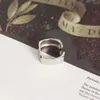 Кластерные кольца тяжелая геометрическая квадрат 925 Серебряные серебряные женщины Обещание Бесплатная Бесплатная Маленькая Микро ПАВЕТА