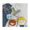 Torebka kreskówka Dziecko One Shoder Messenger Bag Cute Animal Baby Girl