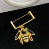 European and American Bee Letter Brooch Women's Retro Ornament All-Match Light Luxury Series Accessories