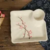 Piatti Piatto di aceto creativo in stile giapponese Piatto di insalata di gnocchi di ceramica integrato Piatti da cucina Stoviglie di fascia alta per la casa
