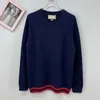 Women's Knits Tees designer Scava fuori la lettera che lavora a maglia con scollo a V spesso cardigan a righe rilegato sciolto edizione uomo donna top BZHJ