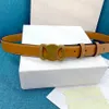 Woman Belt Luxury Lady Narrow Belts Classic Genuine Leather Gold Buckle 4 Color Width 2 5cm2328