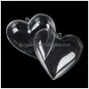 Christmas Decorations 50Pcs/Lot Heart Ornament Clear Plastic Gift Candy Ball Box For Party 65Mm/80Mm/100Mm Y200903 Drop Delivery Hom Dhroh