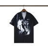 Luksusowe koszulki Mężczyźni Mężczyźni Wysokiej jakości letnie pióra Bronzing Print Shirt Streetwear Top Oddychający krótki rękaw264n