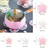 Tovagliette 1pc Tappetino creativo Stile giapponese Cherry Blossom Isolamento Silicone antiscivolo Ciotola Posto per il tè